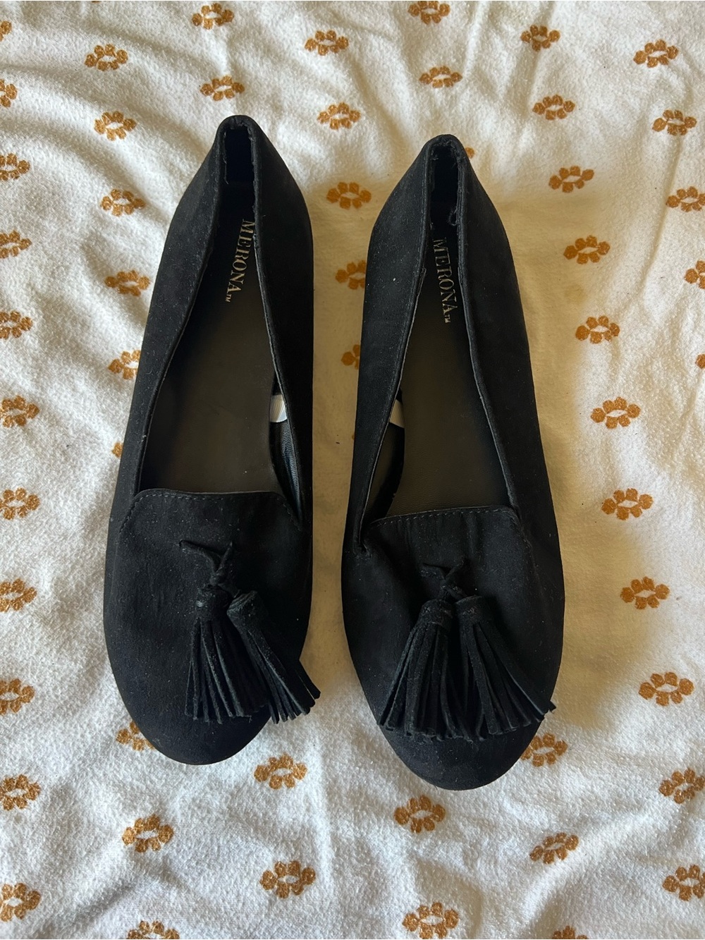 Merona Black Tassel Suede Loafers - Women's